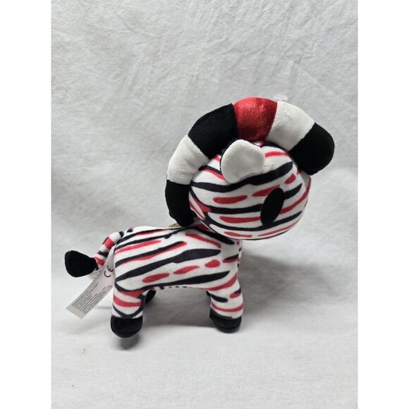 Tokidoki Unicorno Plush - ZAMBA (Small - 7.5 inch) - Red White Black Zebra - Picture 3 of 7